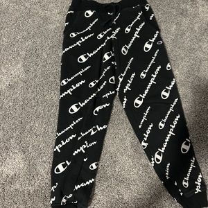 Black and white champion Sweatpants